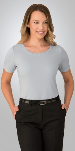 Picture of City Collection Ladies Smart Knit Short Sleeve Top