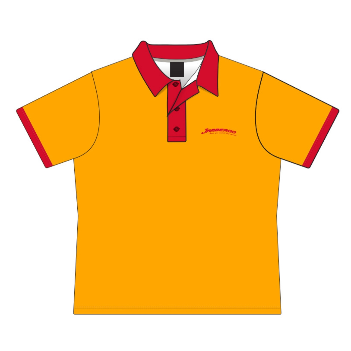 Picture of Sublimated Polo Shirt Short Sleeve Gold/Red