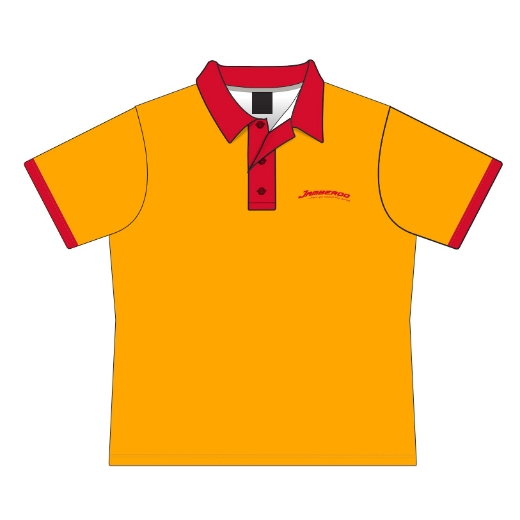 Picture of Sublimated Polo Shirt Short Sleeve Gold/Red