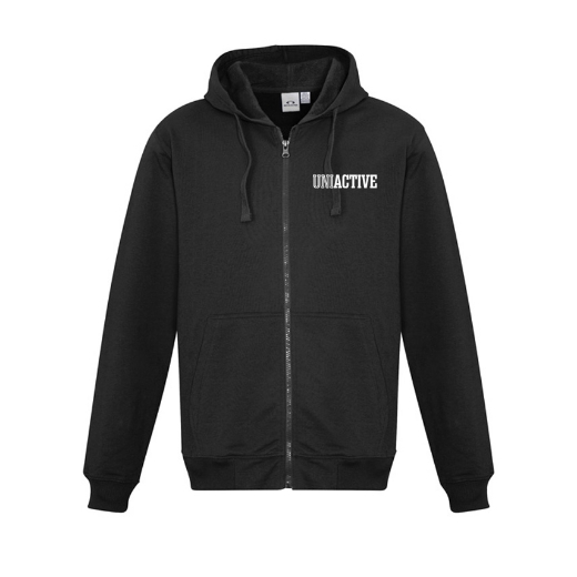 Picture of Biz Collection Mens Crew Full Zip Hoodie Poly/Cotton Fleece Black