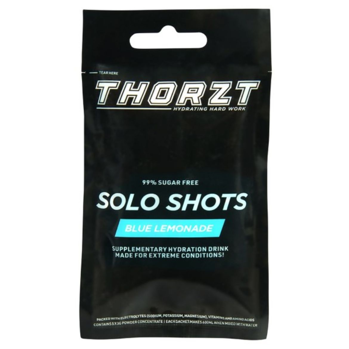 Picture of Thorzt Hydration Drink 99% Sugar Free Vend Ready Solo Shot- Blue Lemonade (Pack of 5)