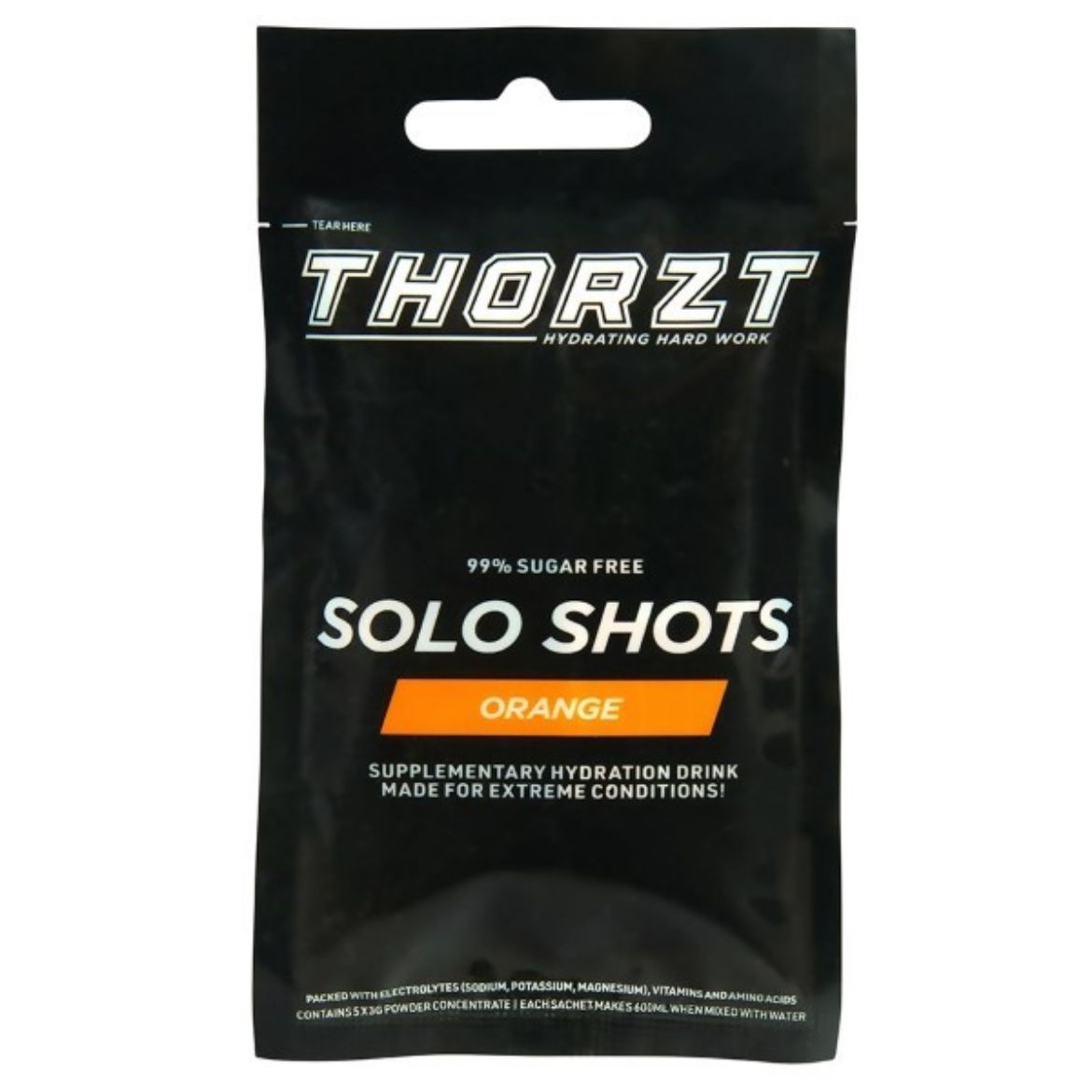 Picture of Thorzt Hydration Drink 99% Sugar Free Vend Ready Solo Shot- Orange (Pack of 5)