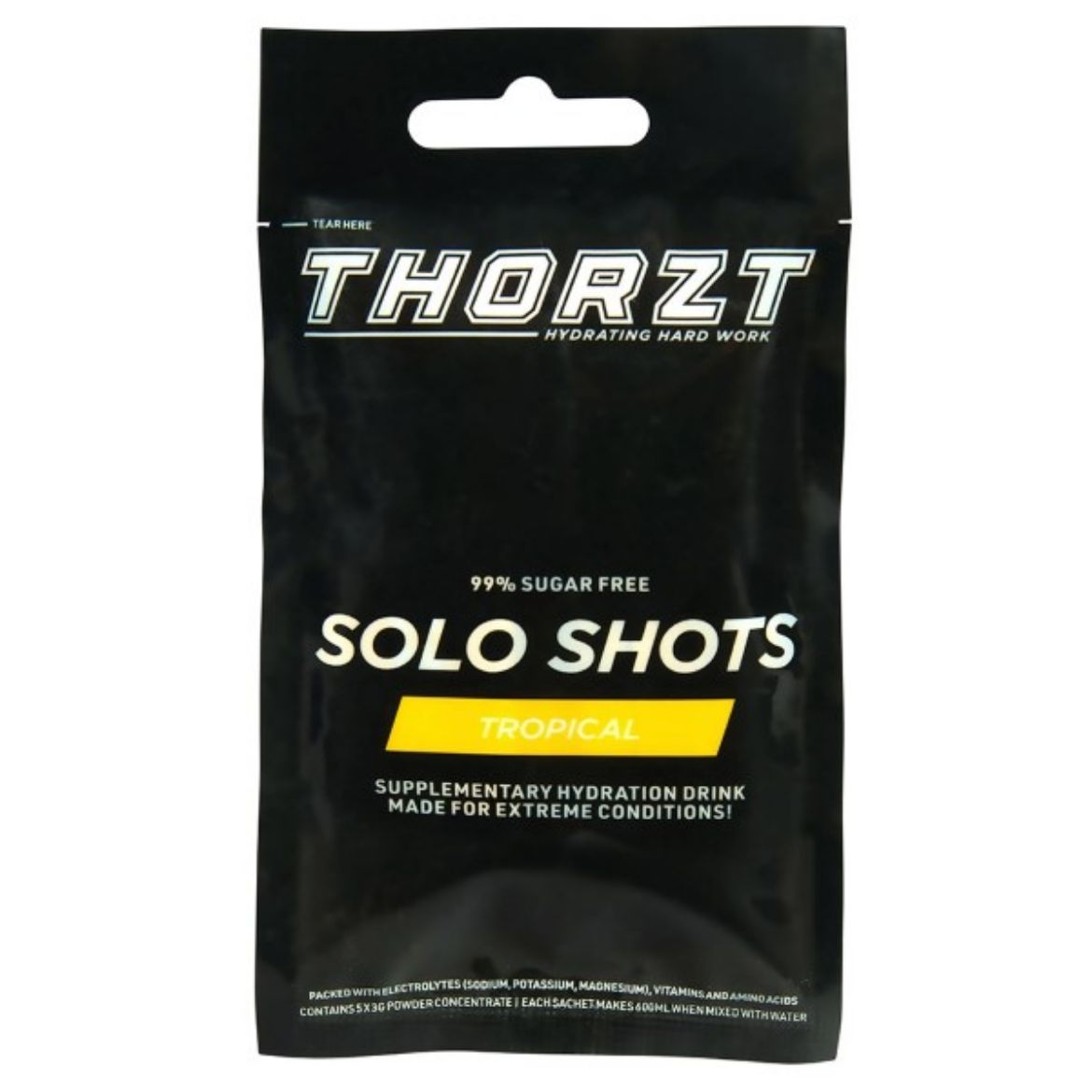 Picture of Thorzt Hydration Drink 99% Sugar Free Vend Ready Solo Shot- Tropical (Pack of 5)