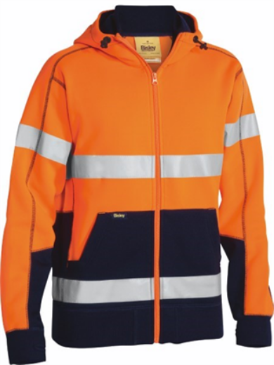 Picture of Bisley Fleece Hoodie Zip Front with Reflective Tape