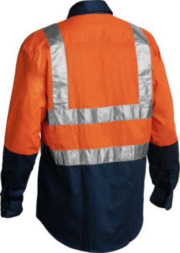 Picture of Bisley Cotton Drill Shirt Long Sleeve with Reflective Tape