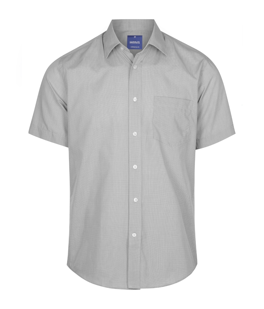 Picture of Gloweave Mens Windsor Puppy Tooth Check Short Sleeve Shirt