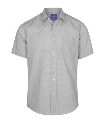 Picture of Gloweave Mens Windsor Puppy Tooth Check Short Sleeve Shirt