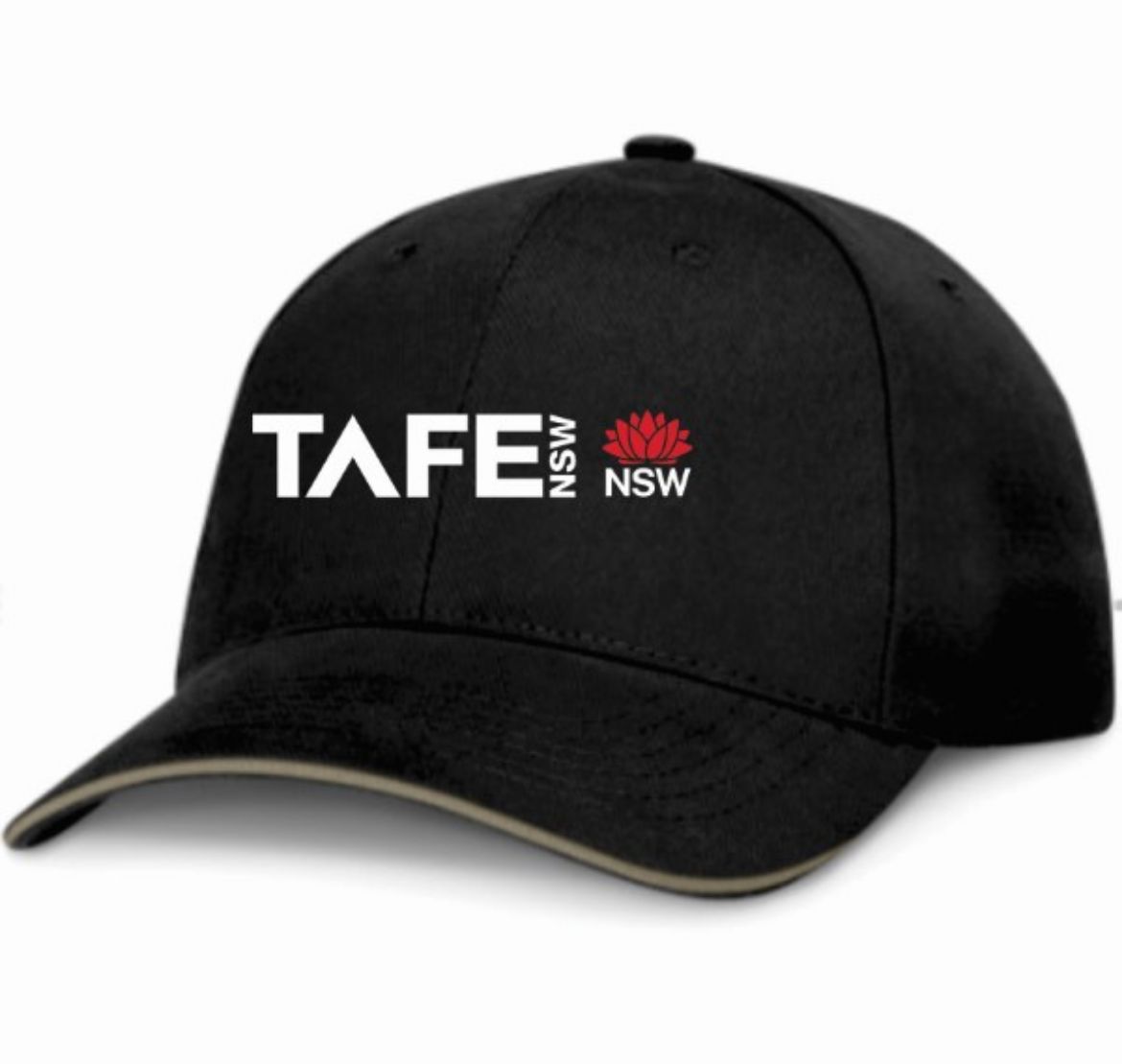Picture of Swift Cap Cotton Twill Black/Grey Including TAFE Embroided Logo