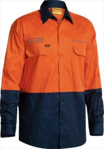 Picture of Bisley Lightweight Cool 2 Tone Drill Shirt with Gussets