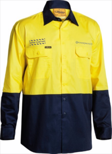 Picture of Bisley Lightweight Cool 2 Tone Drill Shirt with Gussets
