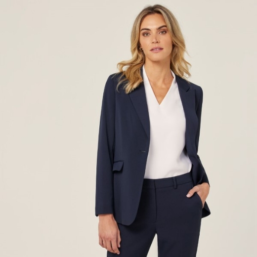 Picture of NNT Ladies Crepe Stretch Longline Jacket