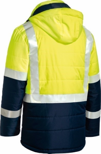 Picture of Bisley Hi Vis Puffer Jacket - Showerproof with H Pattern Reflective Tape