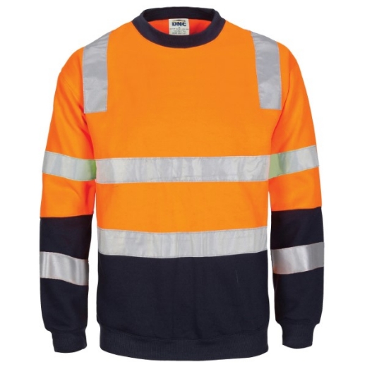 Picture of DNC Fleecy 2 Tone Crew Neck with hoop and Shoulder Tape