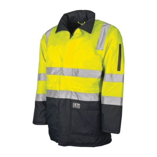 Picture of Tru Workwear Quilted Jacket Oxford Polyester with Reflective Tape 2 Tone