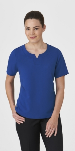 Picture of City Collection Ladies The Knit Woven Short Sleeve Top