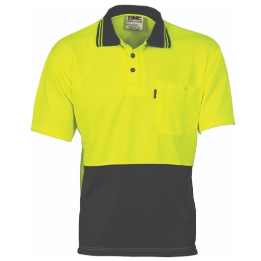 Picture of DNC Polo Shirt Short Sleeve Cool Breathe 100% Polyester Micromesh