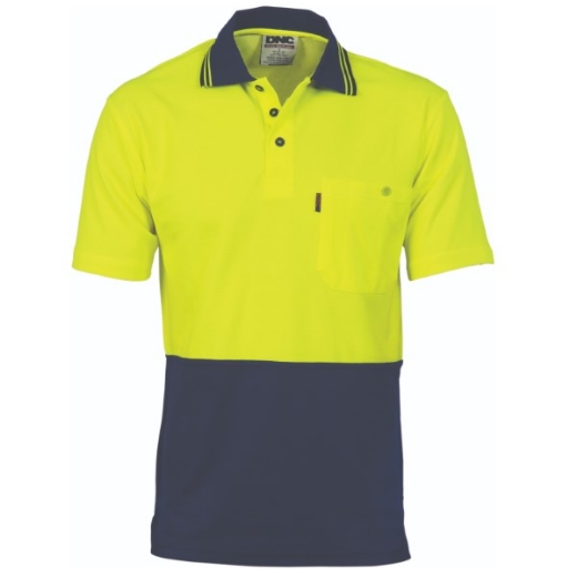 Picture of DNC Polo Shirt Short Sleeve Polyester Cotton Back 2 Tone