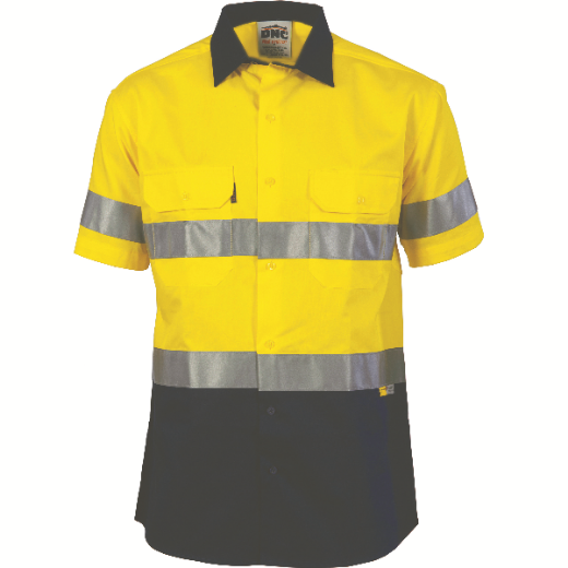 Picture of DNC Cotton Drill Shirt Short Sleeve Reflective Tape 2 Tone