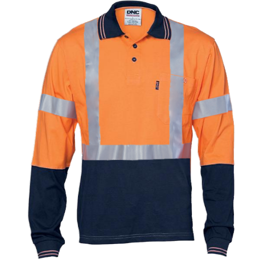 Picture of DNC Polo Shirt Cotton Jersey with Underarm Mesh Long Sleeve