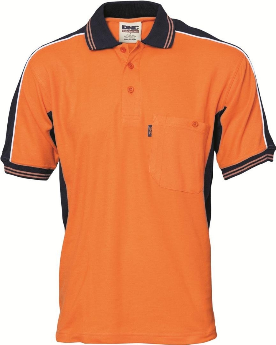 Picture of DNC Contrast Panel Polo Shirt 65% Polyester 35% Cotton Short Sleeve