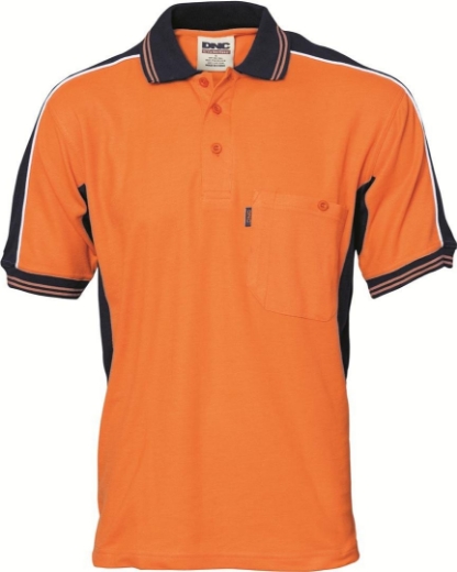Picture of DNC Contrast Panel Polo Shirt 65% Polyester 35% Cotton Short Sleeve