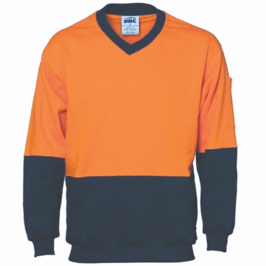 Picture of DNC Sloppy Joe V Neck 100% Cotton 2 Tone