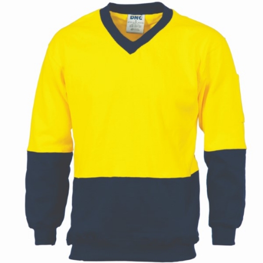 Picture of DNC Sloppy Joe V Neck 100% Cotton 2 Tone