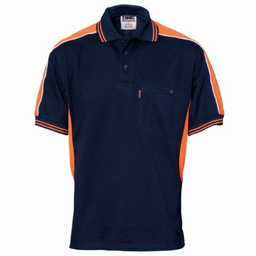 Picture of DNC Contrast Panel Polo Shirt 65% Polyester 35% Cotton Short Sleeve