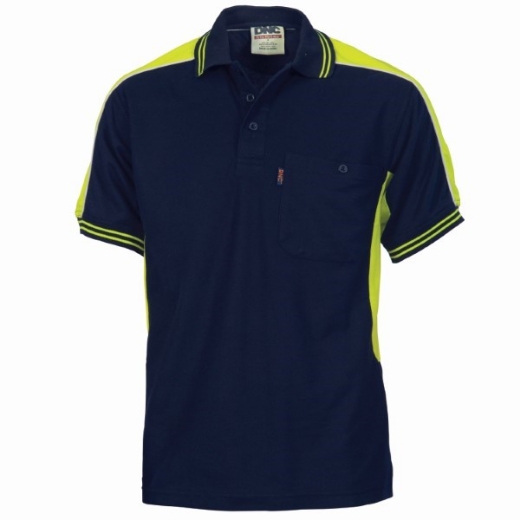 Picture of DNC Contrast Panel Polo Shirt 65% Polyester 35% Cotton Short Sleeve