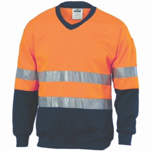 Picture of DNC Sloppy Joe V Neck Polyester Cotton Reflective Tape 2 Tone