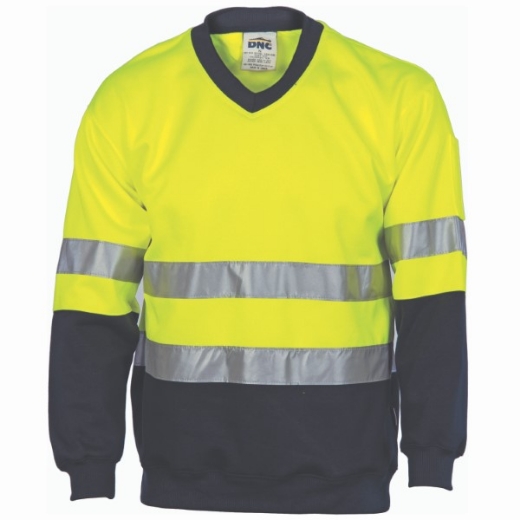 Picture of DNC Sloppy Joe V Neck Polyester Cotton Reflective Tape 2 Tone