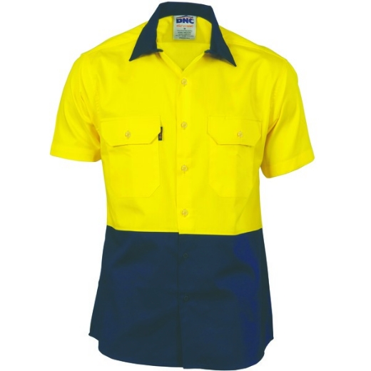 Picture of DNC Cotton Drill Vented Shirt Short Sleeve 2 Tone