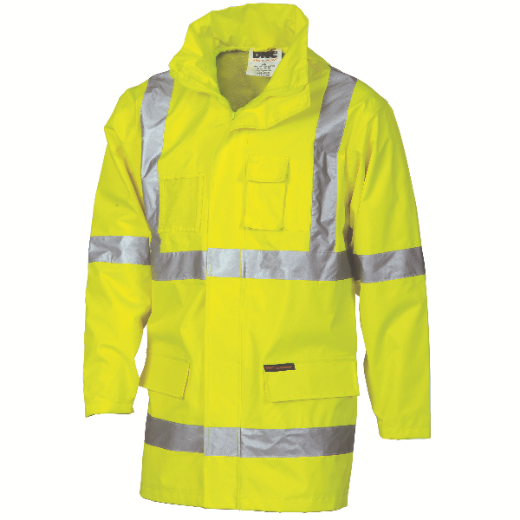 Picture of DNC Hi Vis 2 in 1 Rain Jacket X reflective Tape on Back