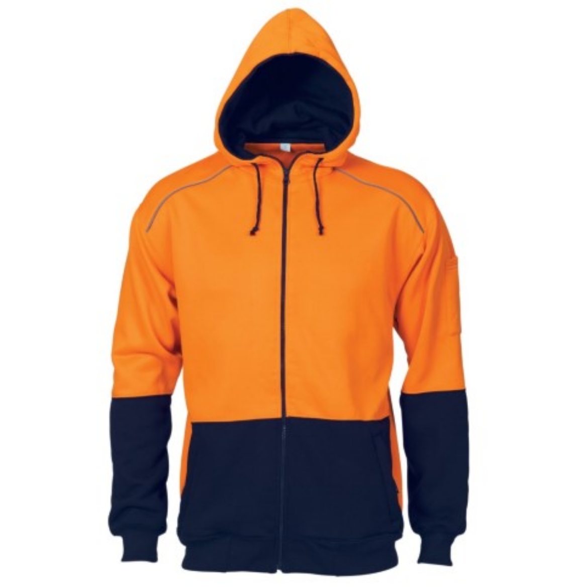 Picture of DNC Hoodie Contrast Piping Fleecy Hi Vis two Tone