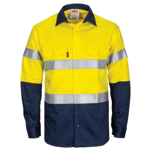 Picture of DNC Patron Saint Flame Retardant Cotton Drill Shirt with 2 Ring Fire Retardant Tape Long Sleeve