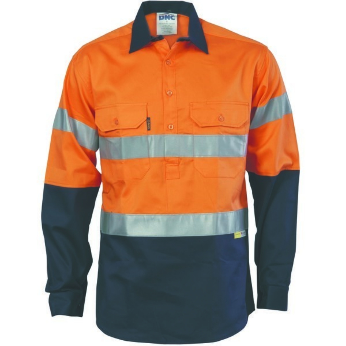Picture of DNC Cool Breeze Closed Front Cotton Drill Shirt with Reflective Tape