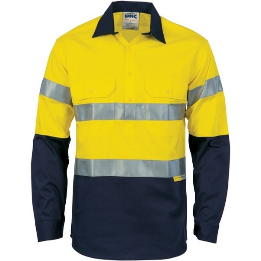 Picture of DNC Cool Breeze Closed Front Cotton Drill Shirt with Reflective Tape