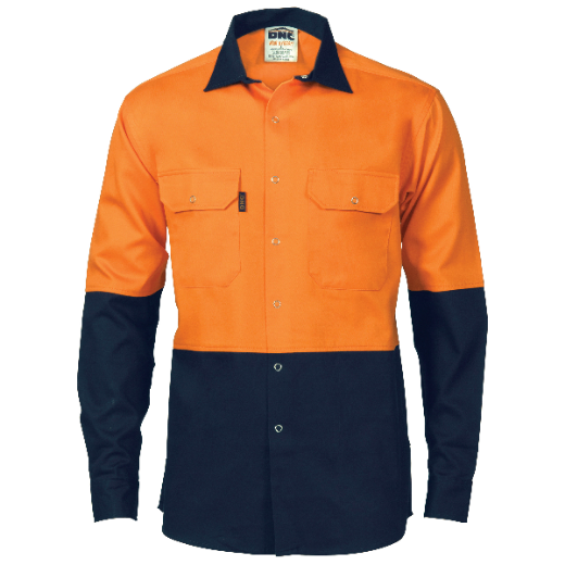 Picture of DNC Cotton Drill Shirt with Press Studs Long Sleeve