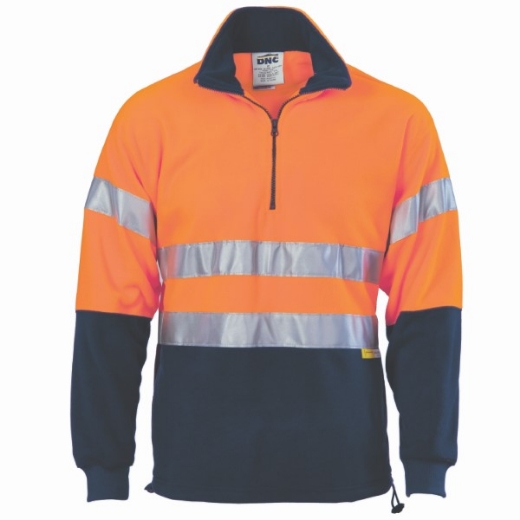 Picture of DNC Polar Fleece 1/2 Zip Jumper with 2 Hoop Reflective Tape