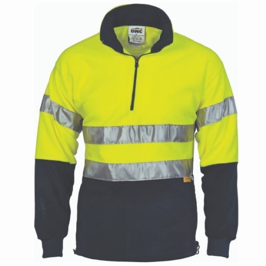 Picture of DNC Polar Fleece 1/2 Zip Jumper with 2 Hoop Reflective Tape