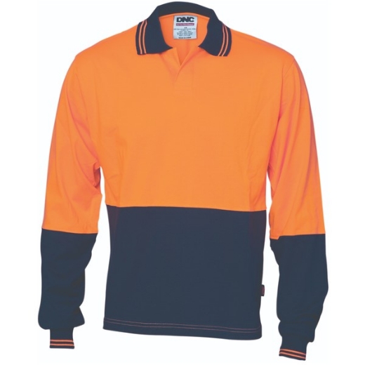 Picture of DNC Food Industry Polo Shirt Long Sleeve 100% Cool Breeze Cotton