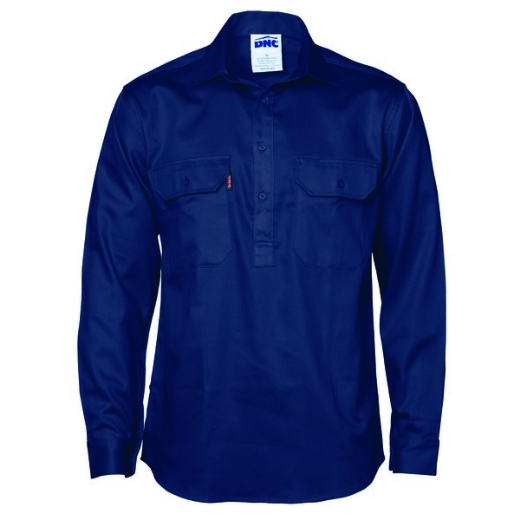Picture of DNC Closed Front Cotton Drill Shirt Long Sleeve