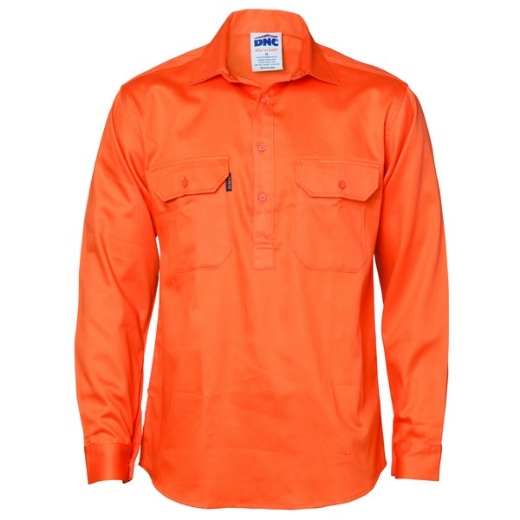 Picture of DNC Closed Front Cotton Drill Shirt Long Sleeve