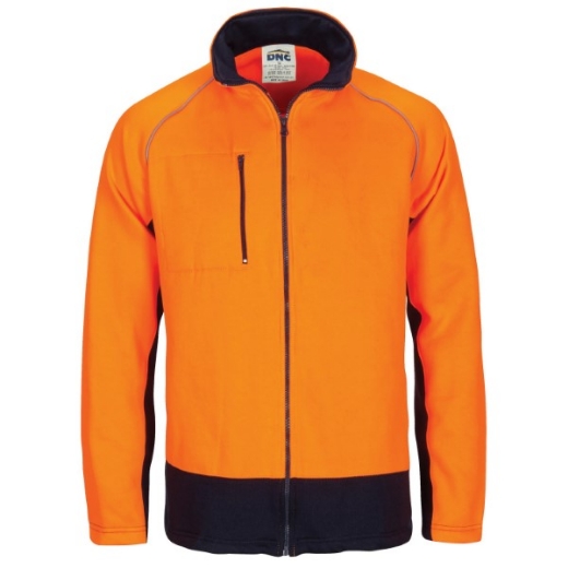 Picture of DNC Full Zip Fleecy Hi Vis two Tone
