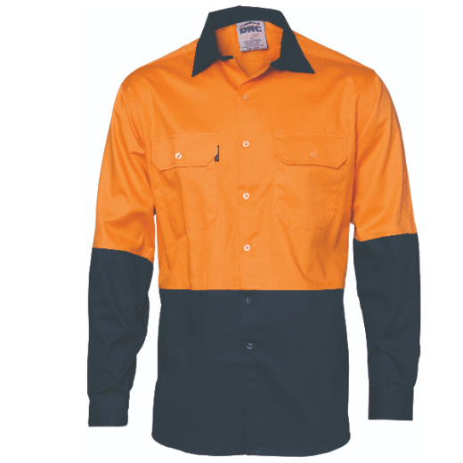 Picture of DNC Cool Breeze Cotton Drill Vented Shirt Long Sleeve 2 Tone