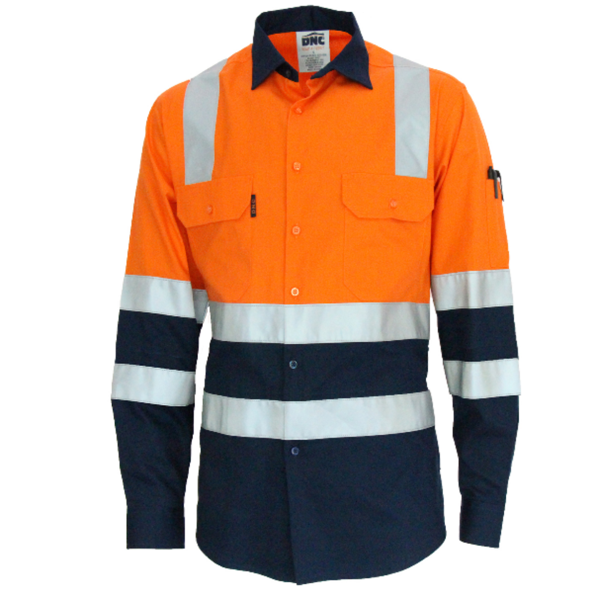Picture of DNC Light Weight Cotton Drill Bio Motion Shirt Long Sleeve X Reflective Tape