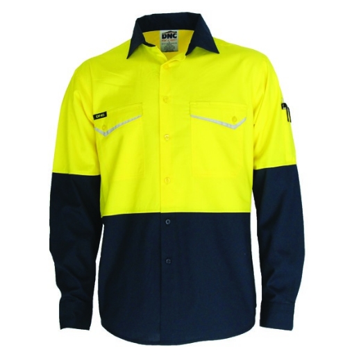Picture of DNC Two-Tone Ripstop Cotton Cool Shirt Long Sleeve