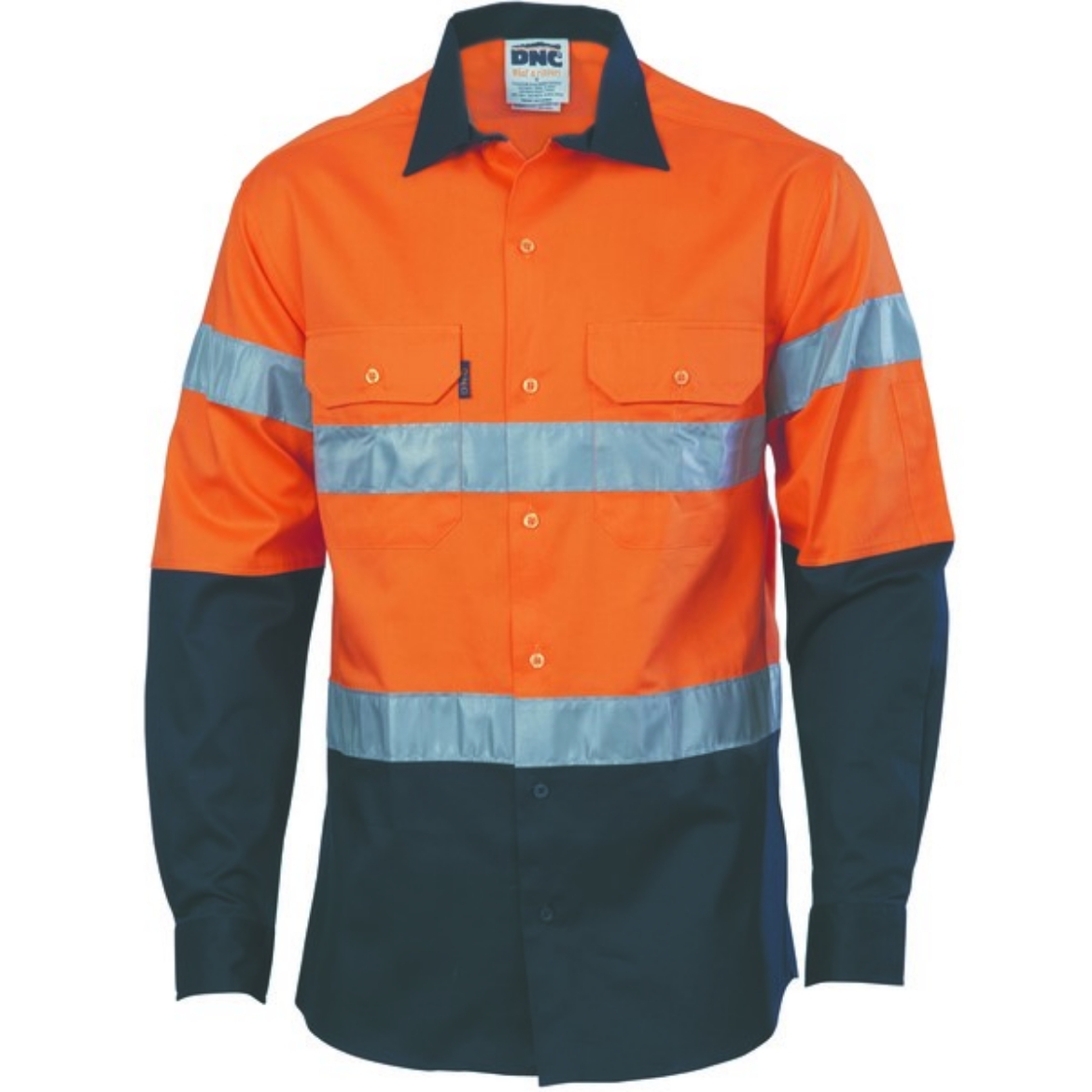 Picture of DNC Cotton Drill Shirt Lightweight Vents Underarms Long Sleeve RT1 Reflective Tape