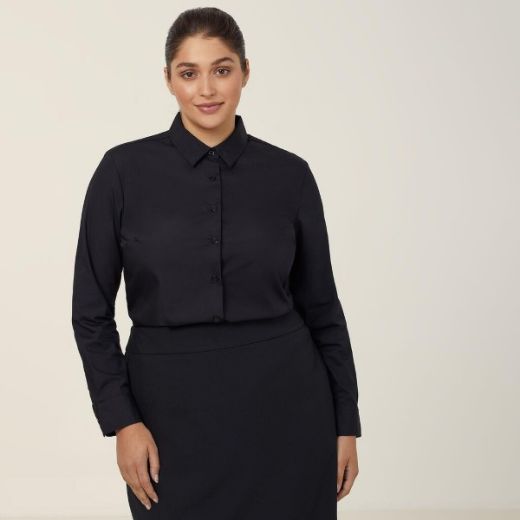 Picture of NNT Ladies Poplin Long Sleeve Shirt
