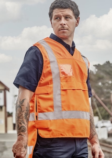 Picture of Syzmik Unisex Hi Vis NSW Rail Vest